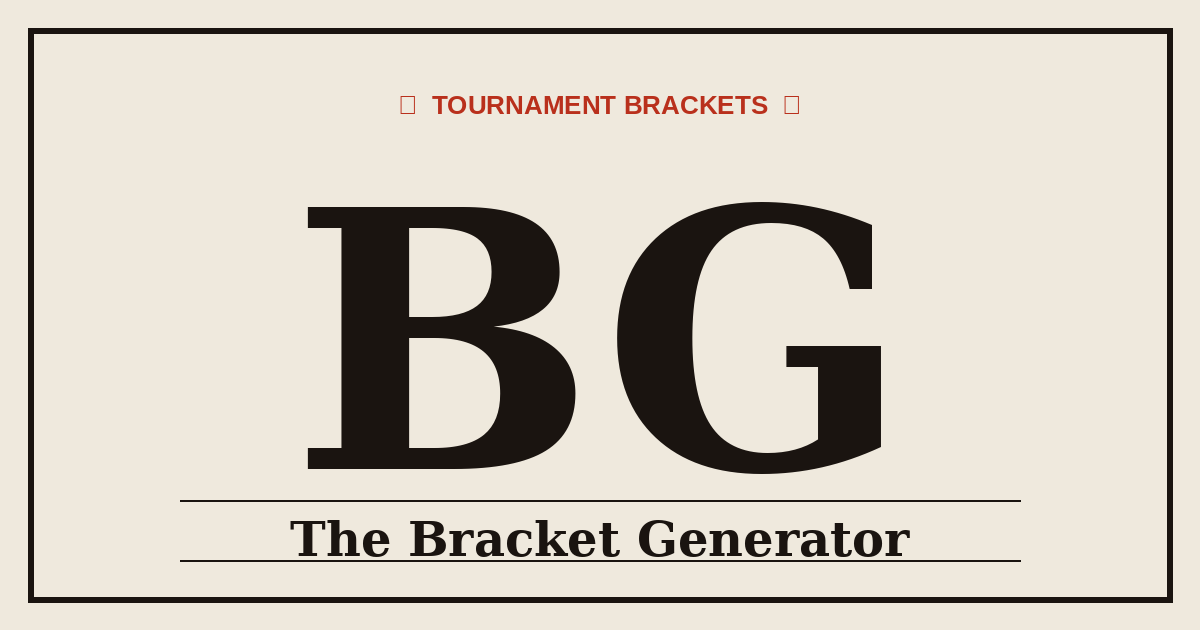 The Bracket Generator — Free Tournament Bracket Maker